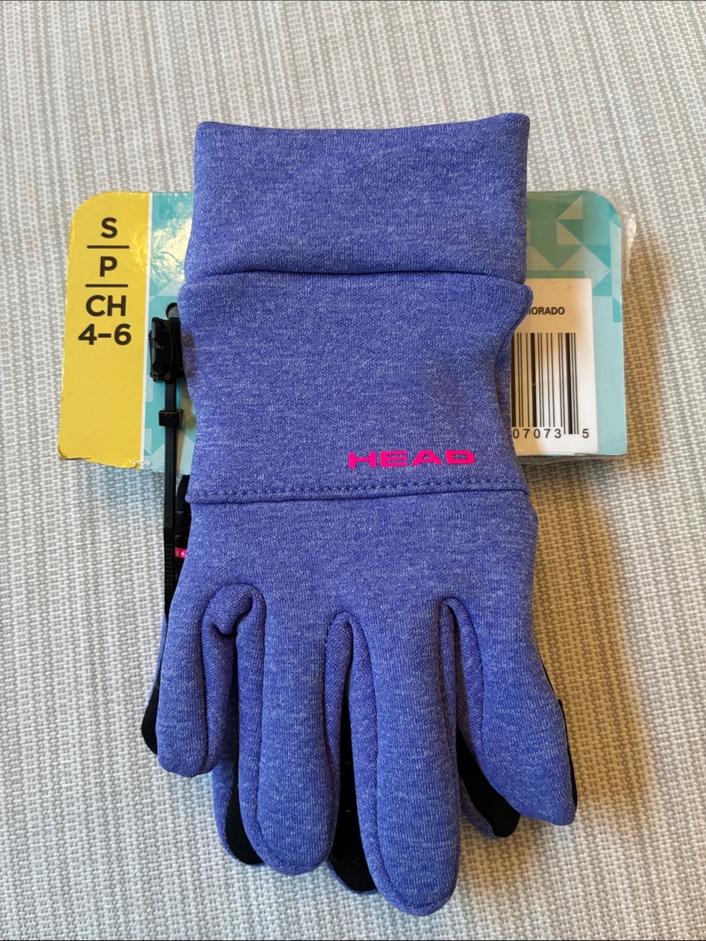 HEAD Kids Purple Gloves with Pink Logo